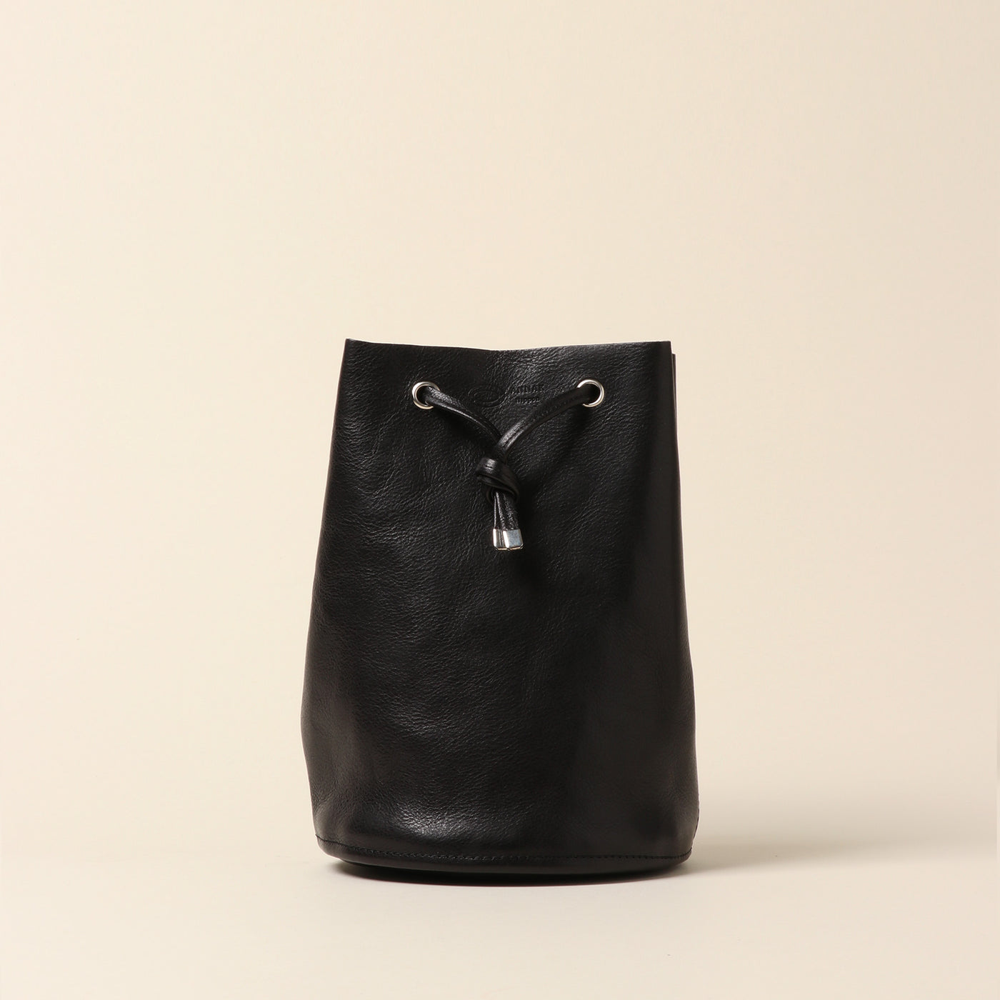 <Annak> Drawstring shoulder bag/silver