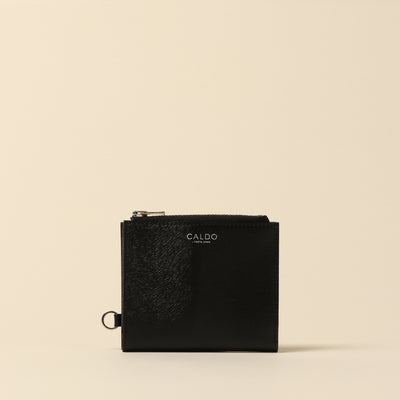 <CALDO tokyo japan> MINK Zip Mini Wallet / Black