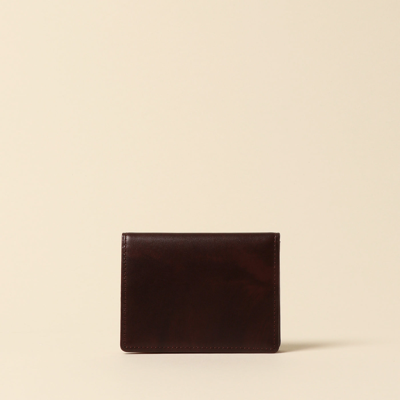 <CYPRIS> White Shirasagi leather box coin purse / brown