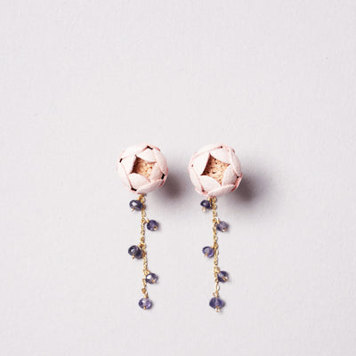 <Selieu> Ichirin Pierced Earrings / White