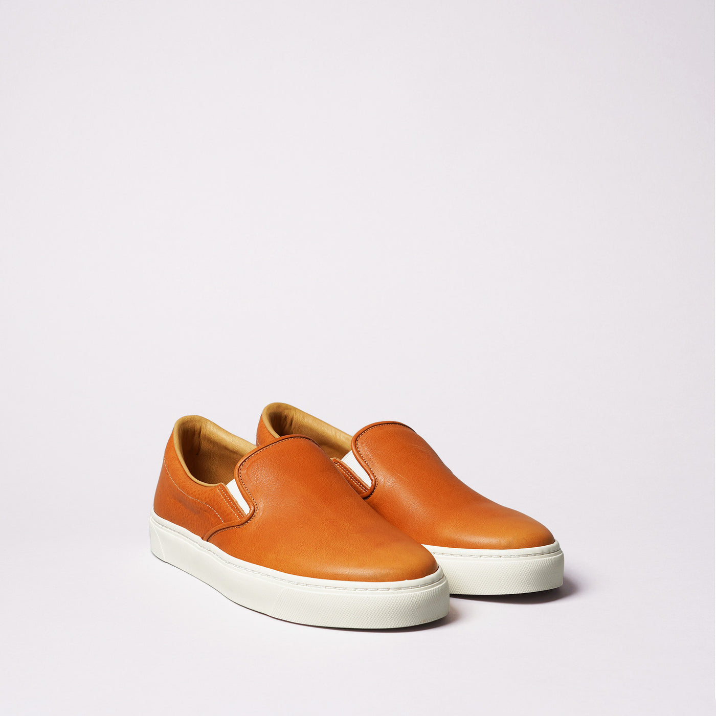 <TOSS> Lance Lance slip-on leather sneakers, Tanned Tochigi leather / brown