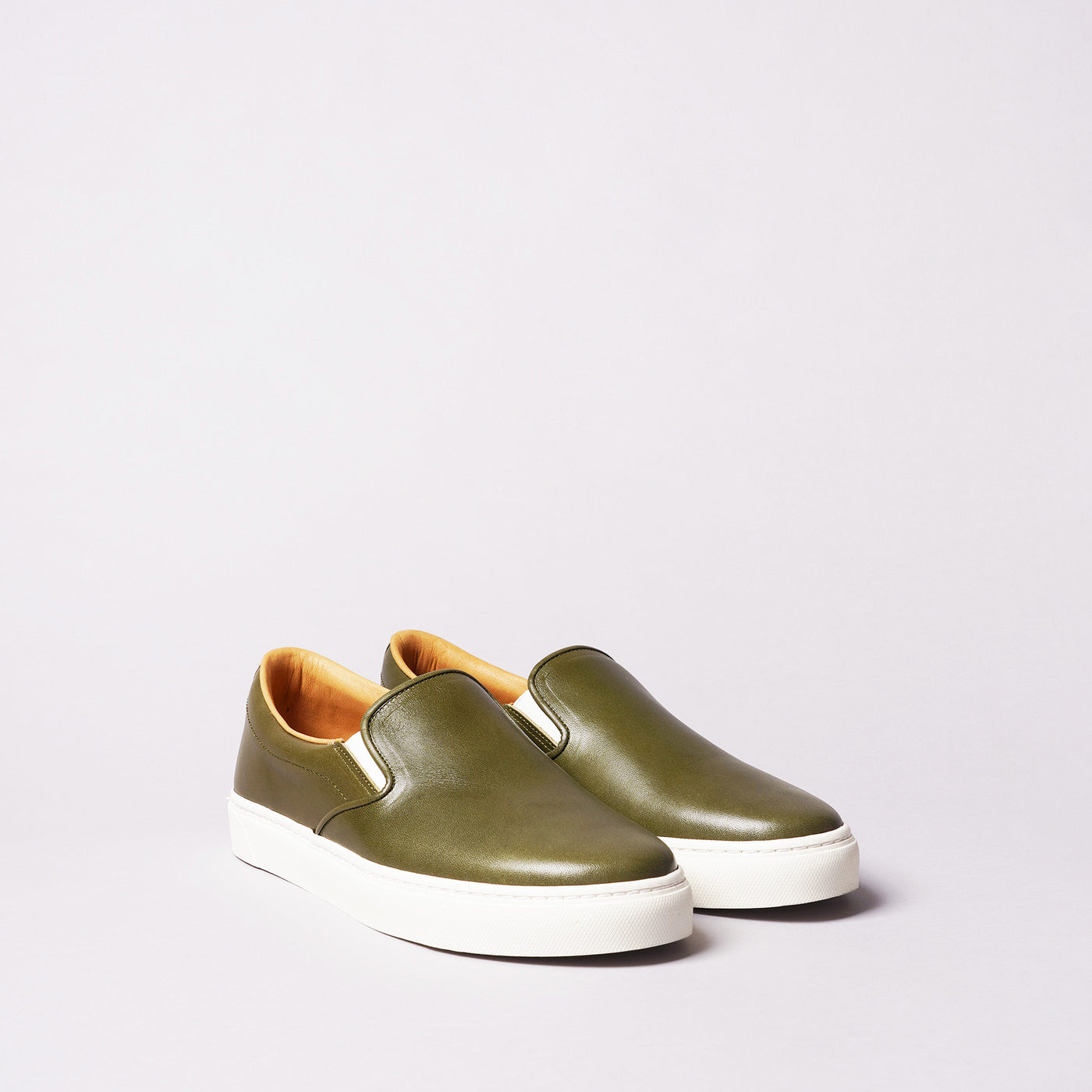 <TOSS> Lance Lance slip-on leather sneakers, Tanned Tochigi leather / brown