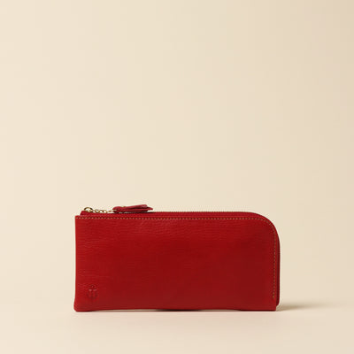 <Kiichi> Long wallet (L-shaped zipper) / Camel