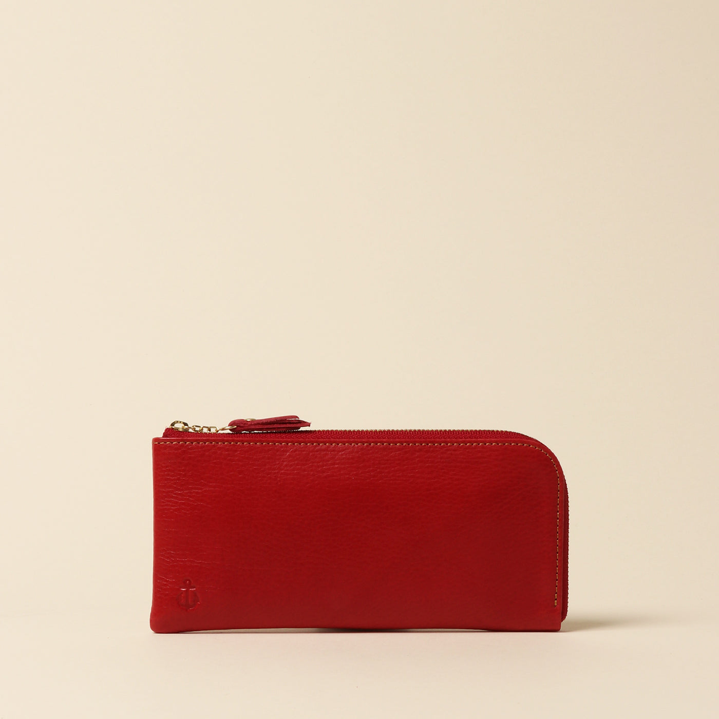 <Kiichi> Long wallet (L-shaped zipper) / Blue