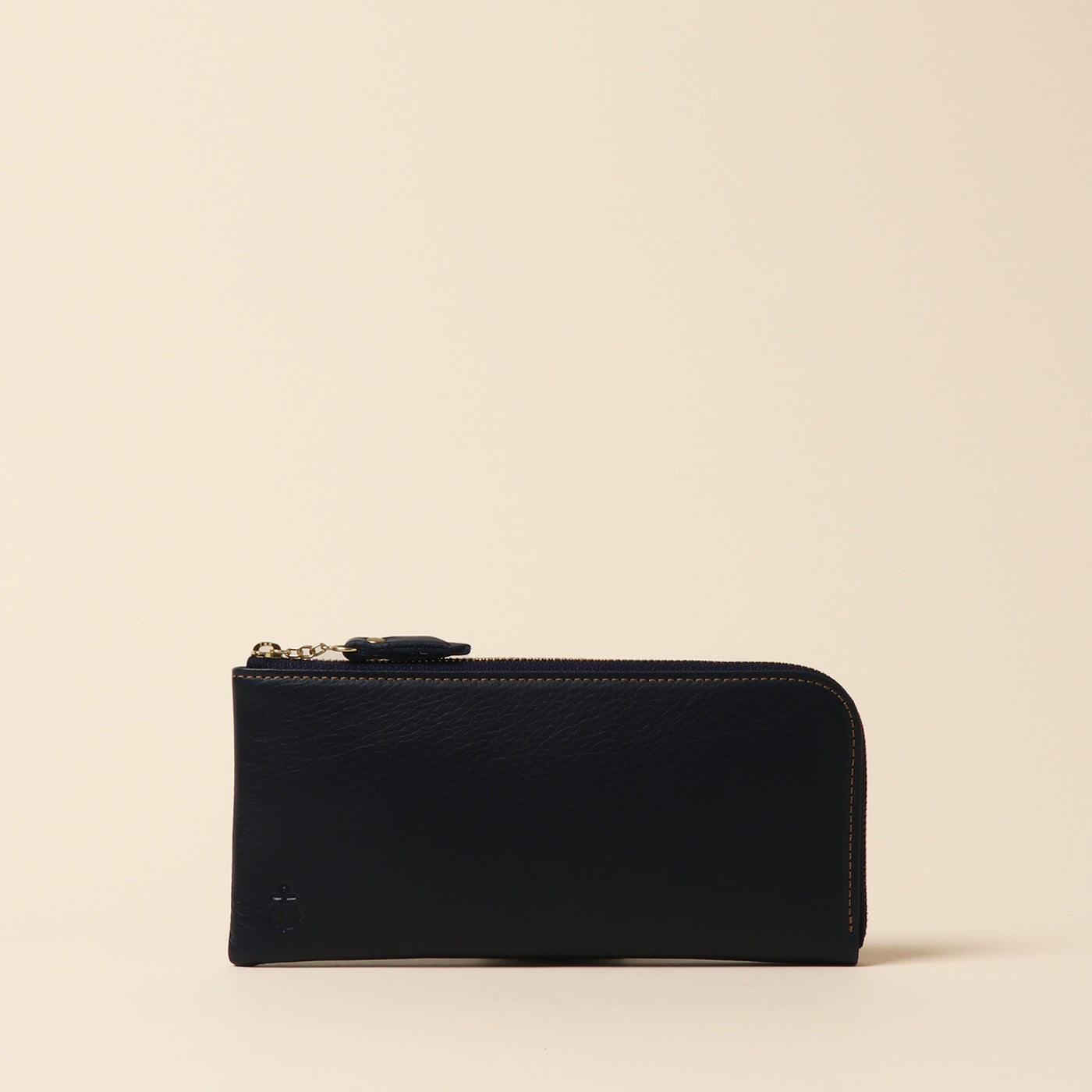 <Kiichi> Long wallet (L-shaped zipper) / Camel