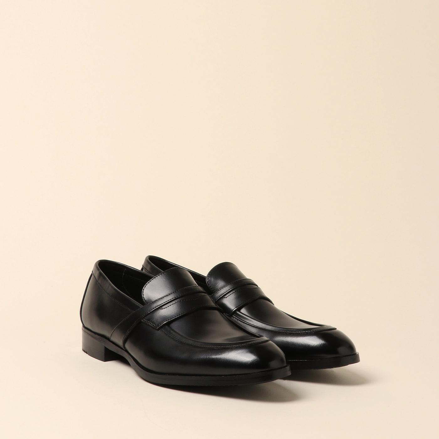 <Madras> Coin loafer/black