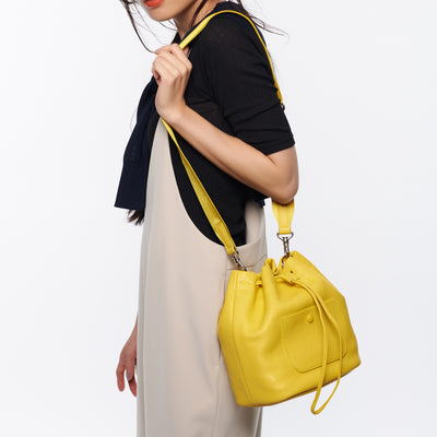 <itten-itten> Drawstring shoulder / terracotta