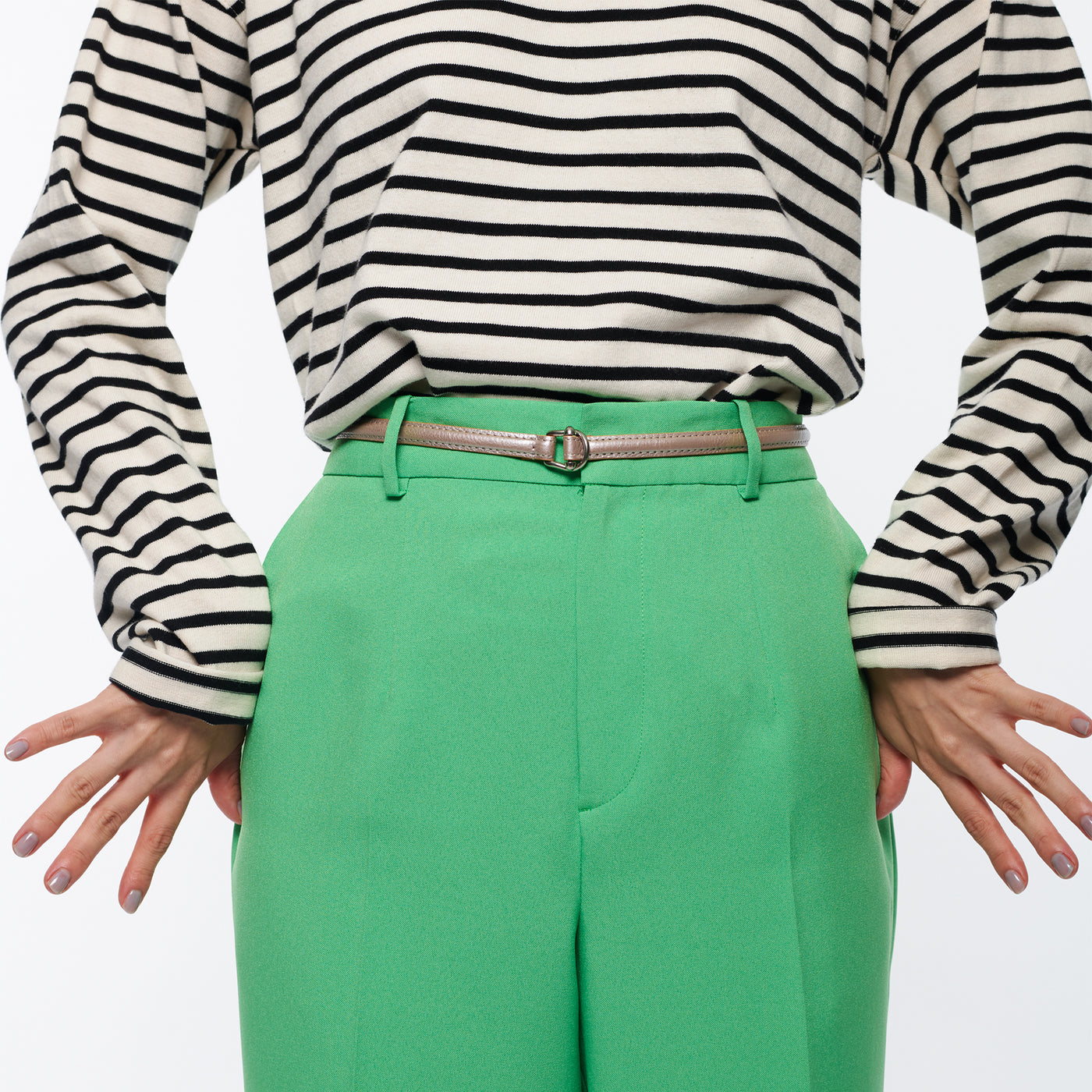 ＜ANNAK＞細版扣環腰帶/深棕色