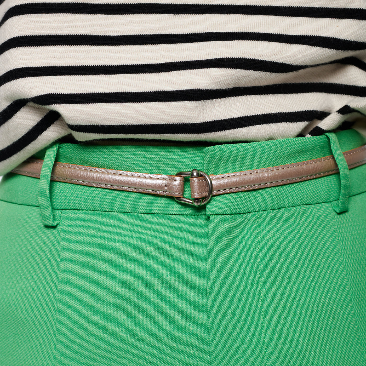 ＜ANNAK＞細版扣環腰帶/棕色