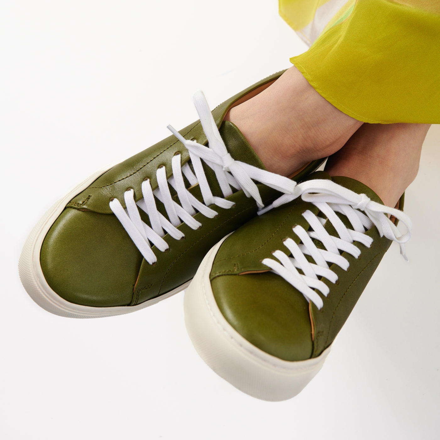 <TOSS> Chester Chester Lace-up Leather Sneaker Tanned Tochigi Leather /Khaki